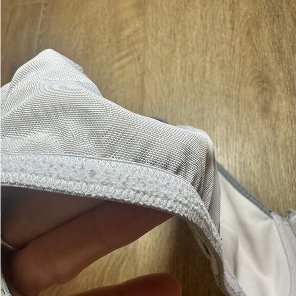 Lane Bryant Cacique Gingham Lace Underwire Bra 44C Gray White Front Detail - Picture 9 of 13